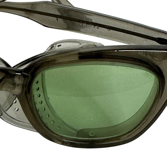Vintage Folding Safety Glasses Plastic Mesh Sides Green Lenses Aviation Welding - Picture 5 of 6